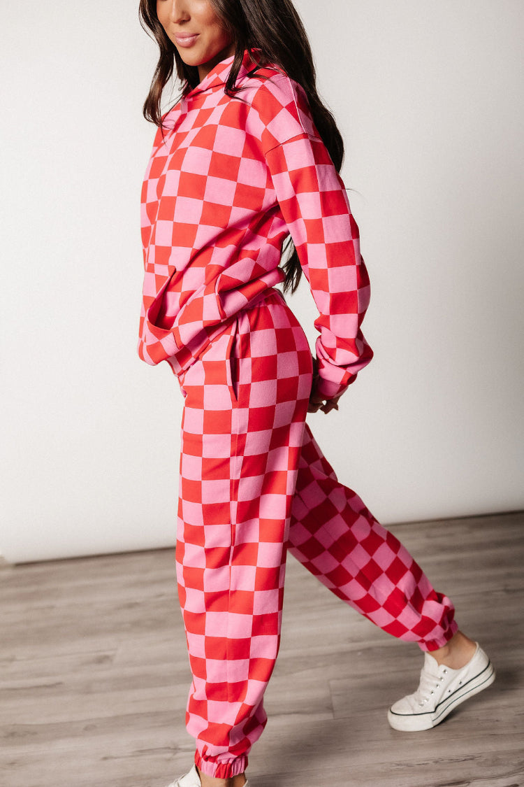 Checkered Joggers - Love Language