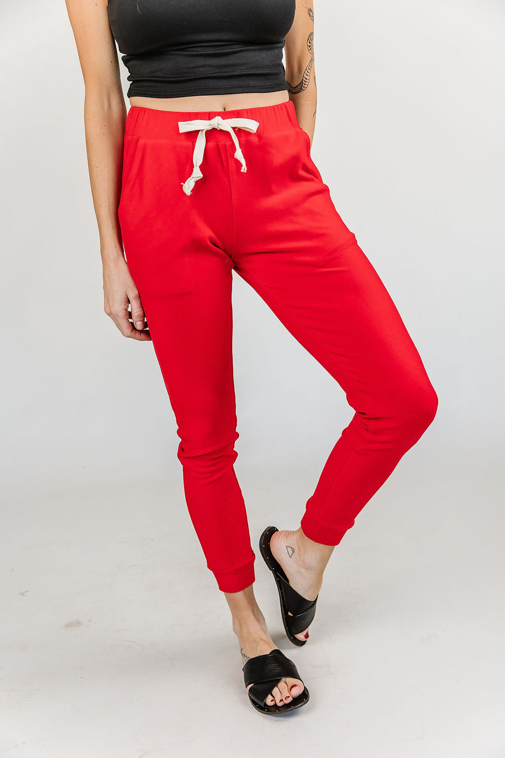 Performance Fleece Joggers - Candy Apple