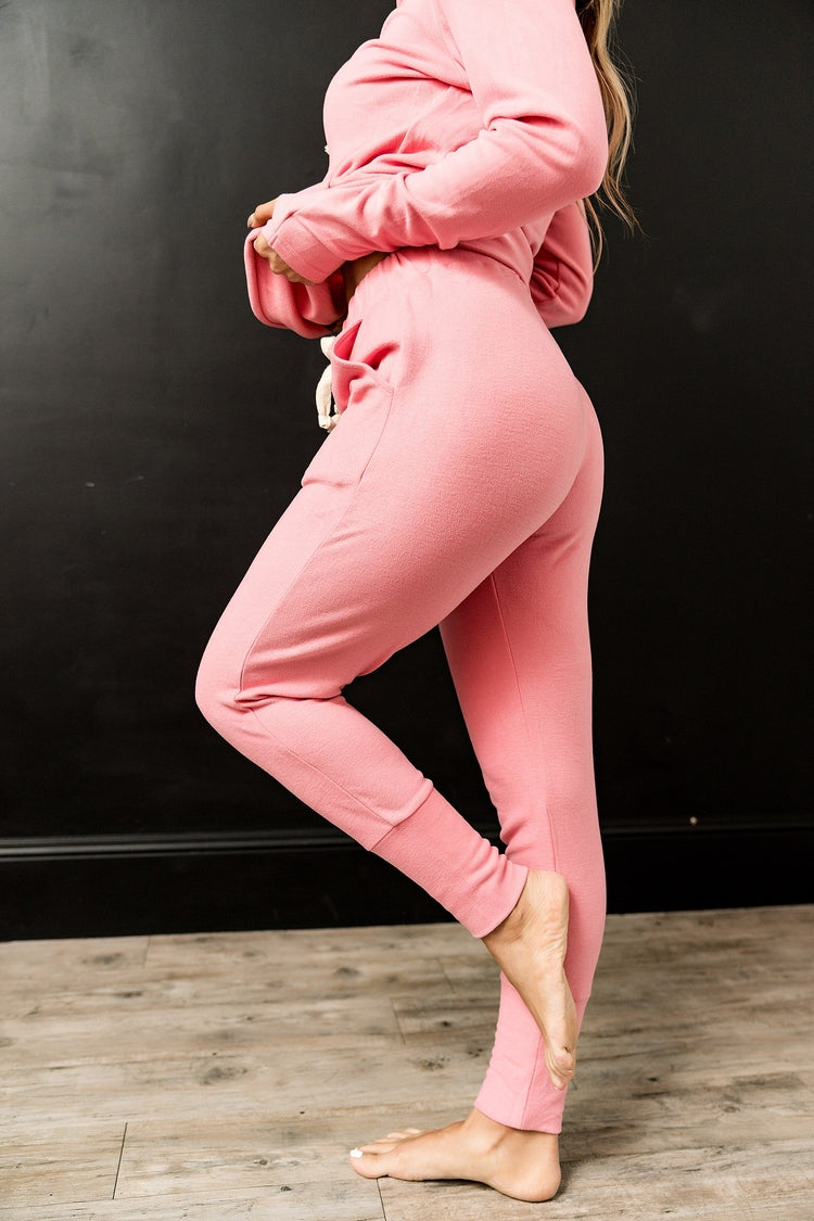 Performance Fleece Joggers - Pink Tulip